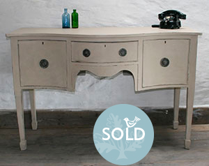 Pedran hand painted shabby chic  Serpentine Sideboard/Dresser