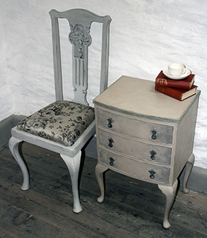 Pedran hand painted shabby chic  Bedside Table, Small Chest of Drawers