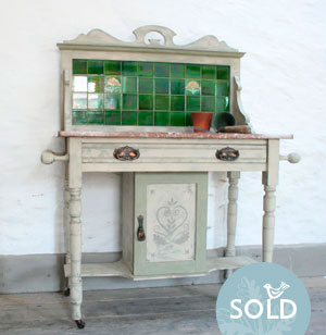 Pedran hand painted Edwardian washstand