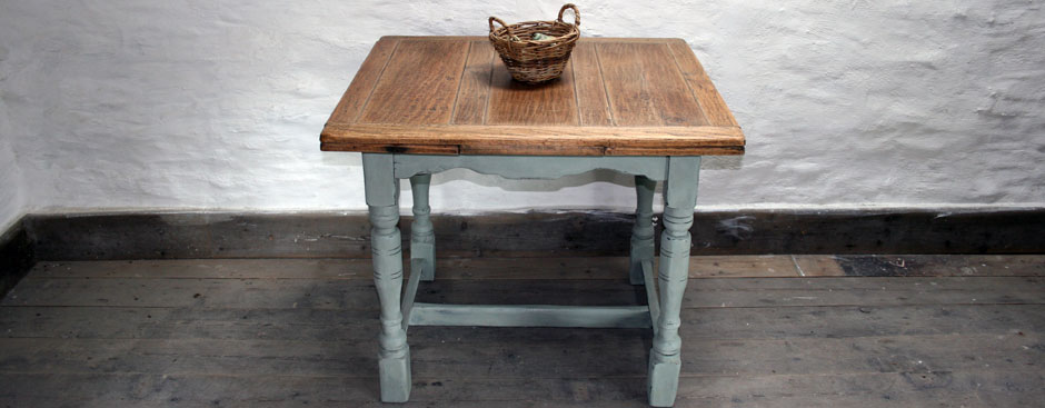 Pedran hand painted Rustic Oak table