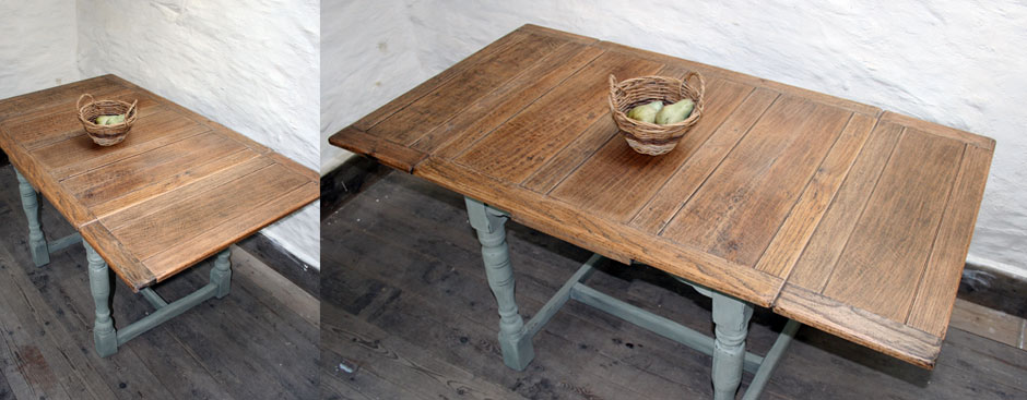 Pedran hand painted Rustic Oak table