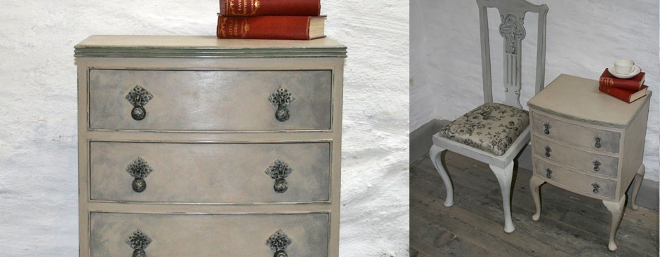 Pedran hand painted Bedside Table Small Chest of Drawers