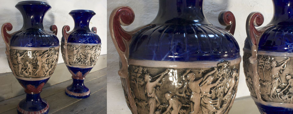 Pedran Vintage Finds - Majolica Urns